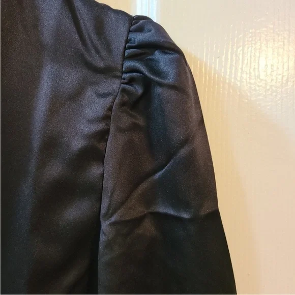 Tom Ford Black Satin Button-Down Blouse - Picture 9 of 11